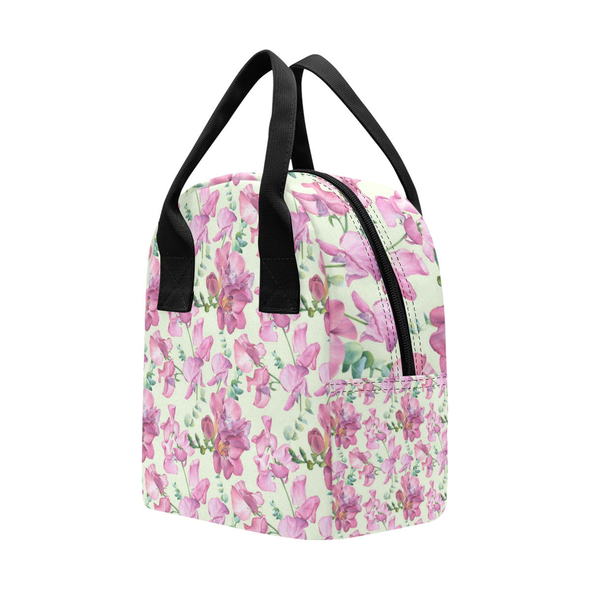Peony Pattern Print Design PE011 Insulated Lunch Bag