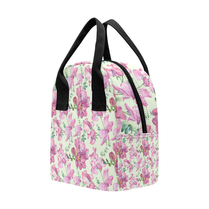 Peony Pattern Print Design PE011 Insulated Lunch Bag