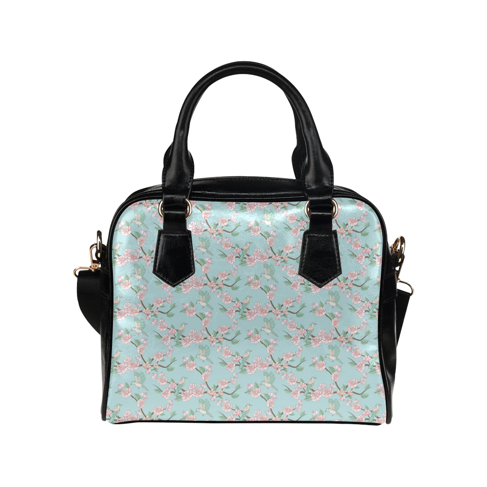 Cherry Blossom Pattern Print Design 02 Shoulder Handbag