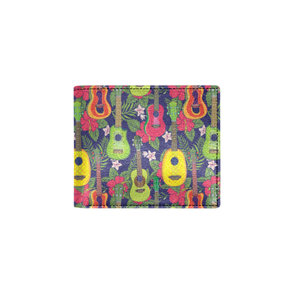 Ukulele Tropical Pattern Print Design 03 Men's ID Card Wallet