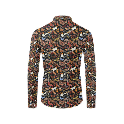 Butterfly Pattern Print Design 08 Men's Long Sleeve Shirt