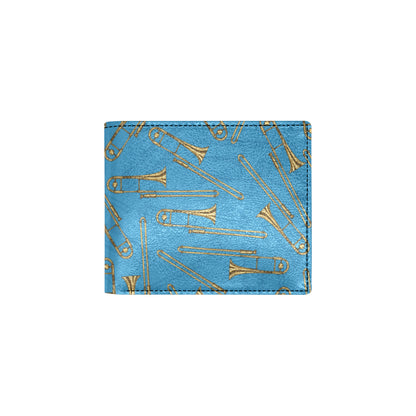 Trombone Pattern Print Design 01 Men's ID Card Wallet