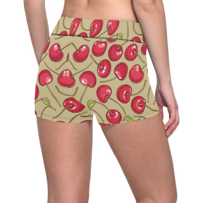 Cherry Pattern Print Design CH05 Yoga Shorts