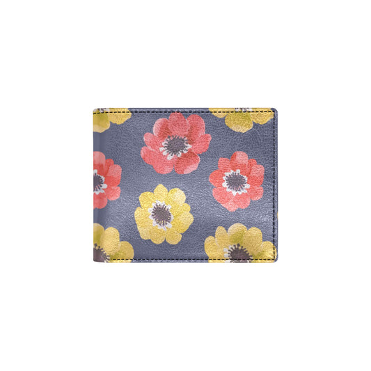 Anemone Pattern Print Design AM010 Men's ID Card Wallet