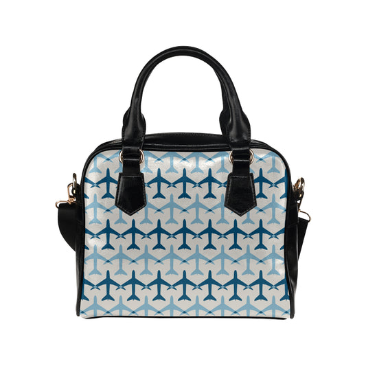 Airplane Pattern Print Design 04 Shoulder Handbag