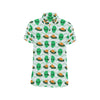 Alien UFO Pattern Print Design 04 Men's Short Sleeve Button Up Shirt