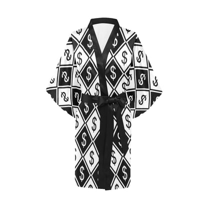 Money Pattern Print Design 04 Women's Short Kimono