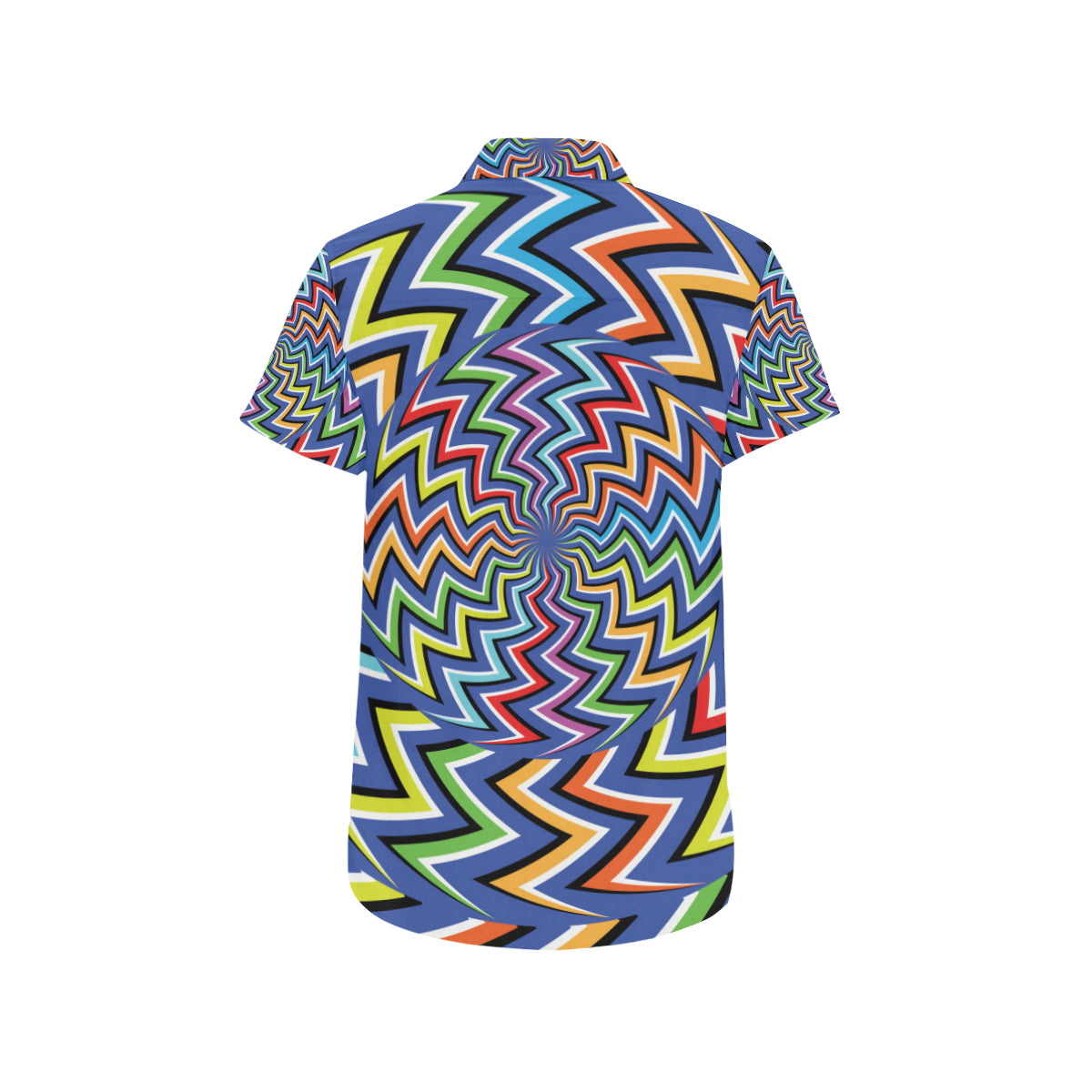 Optical illusion Pattern Print Design A02 Men's Short Sleeve Button Up Shirt