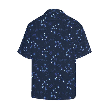 Aquarius Zodiac Pattern Print Design 02 Men's Hawaiian Shirt