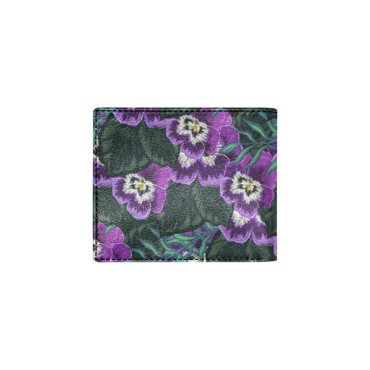 Pansy Pattern Print Design PS07 Men's ID Card Wallet