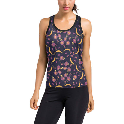 Anemone Pattern Print Design AM012 Women's Racerback Tank Top