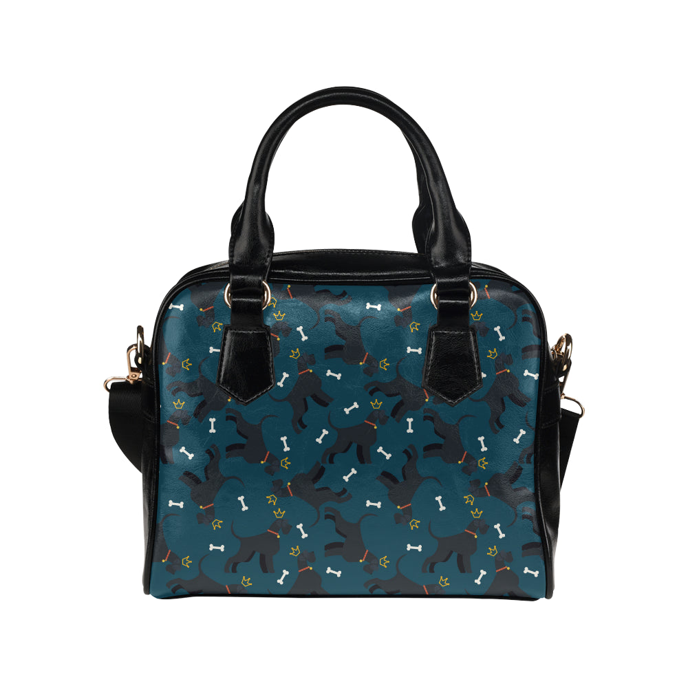 Schnauzers Pattern Print Design A04 Shoulder Handbag