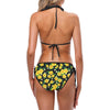 Yellow Hibiscus Pattern Print Design HB08 Bikini