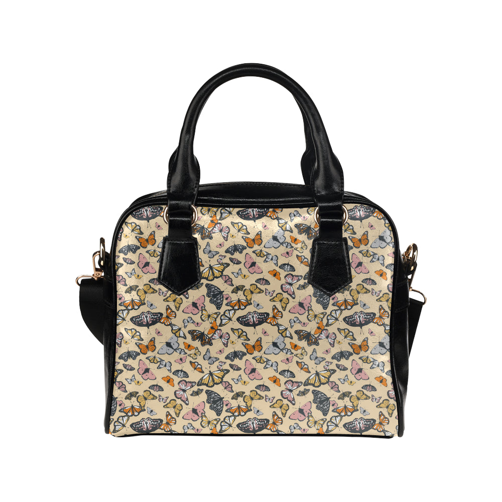 Butterfly Pattern Print Design 04 Shoulder Handbag
