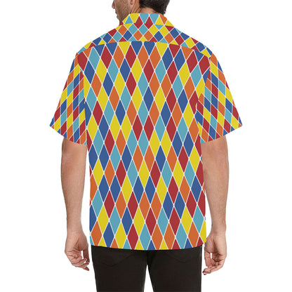 Harlequin Pattern Print Design 01 Men's Hawaiian Shirt