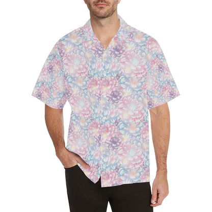 Dahlia Pattern Print Design 01 Men's Hawaiian Shirt
