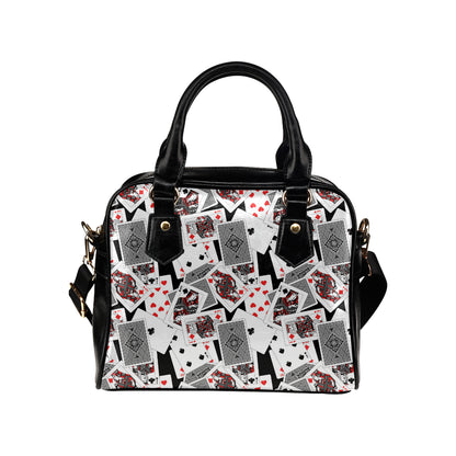 Poker Cards Pattern Print Design A04 Shoulder Handbag