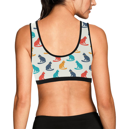 Cat Pattern Print Design 03 Sports Bra