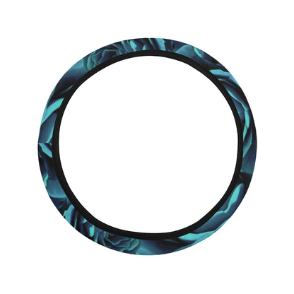 Camellia Pattern Print Design CM04 Steering Wheel Cover with Elastic Edge