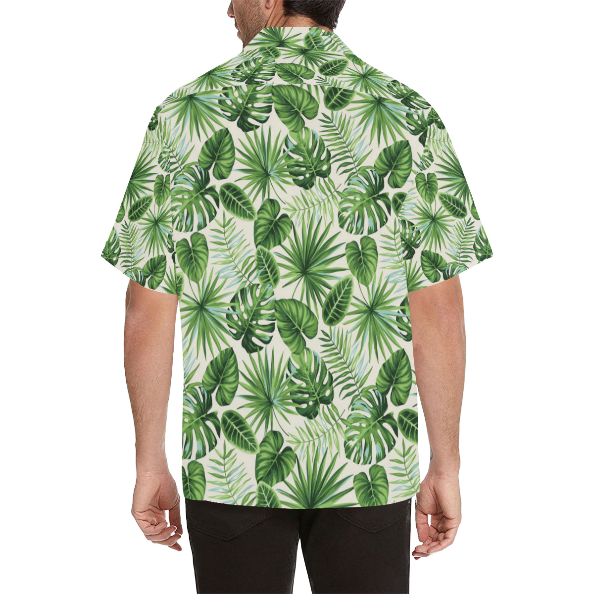 Palm Leaf Pattern Print Design A01 Men's Hawaiian Shirt