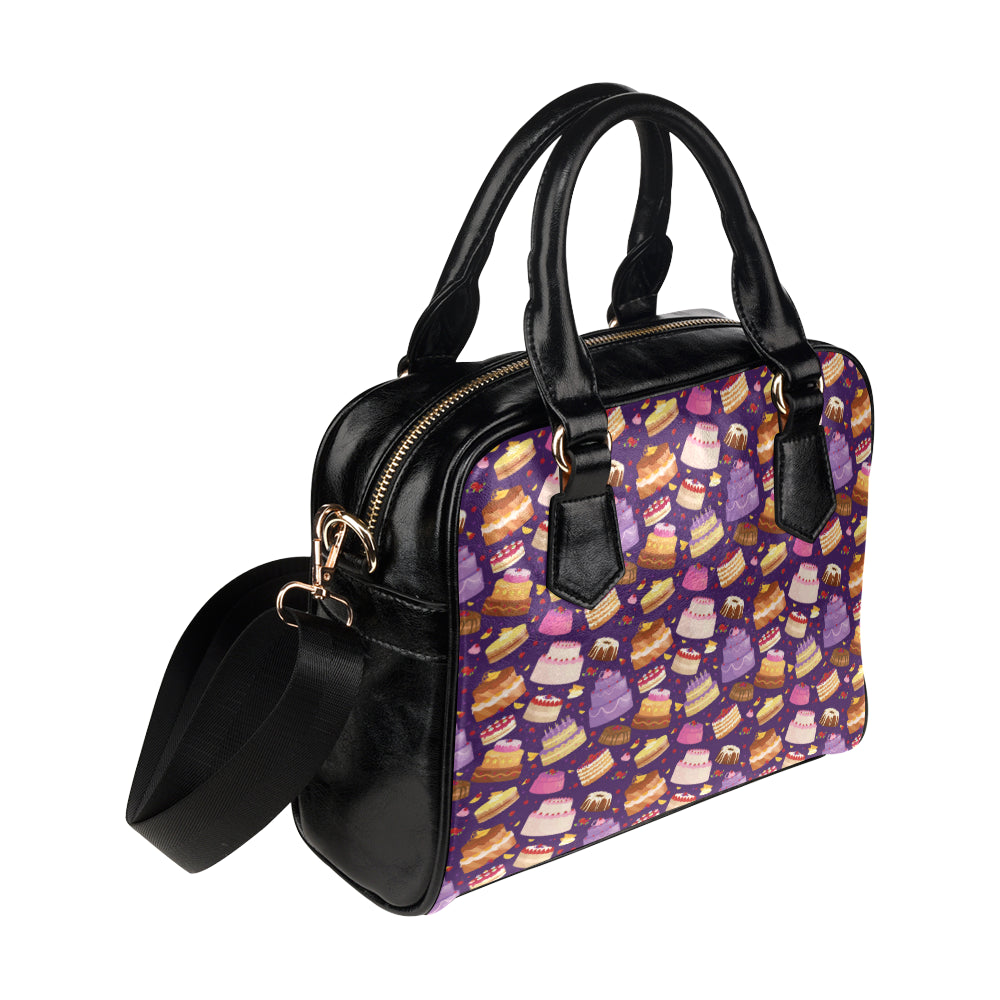 Cake Pattern Print Design 05 Shoulder Handbag
