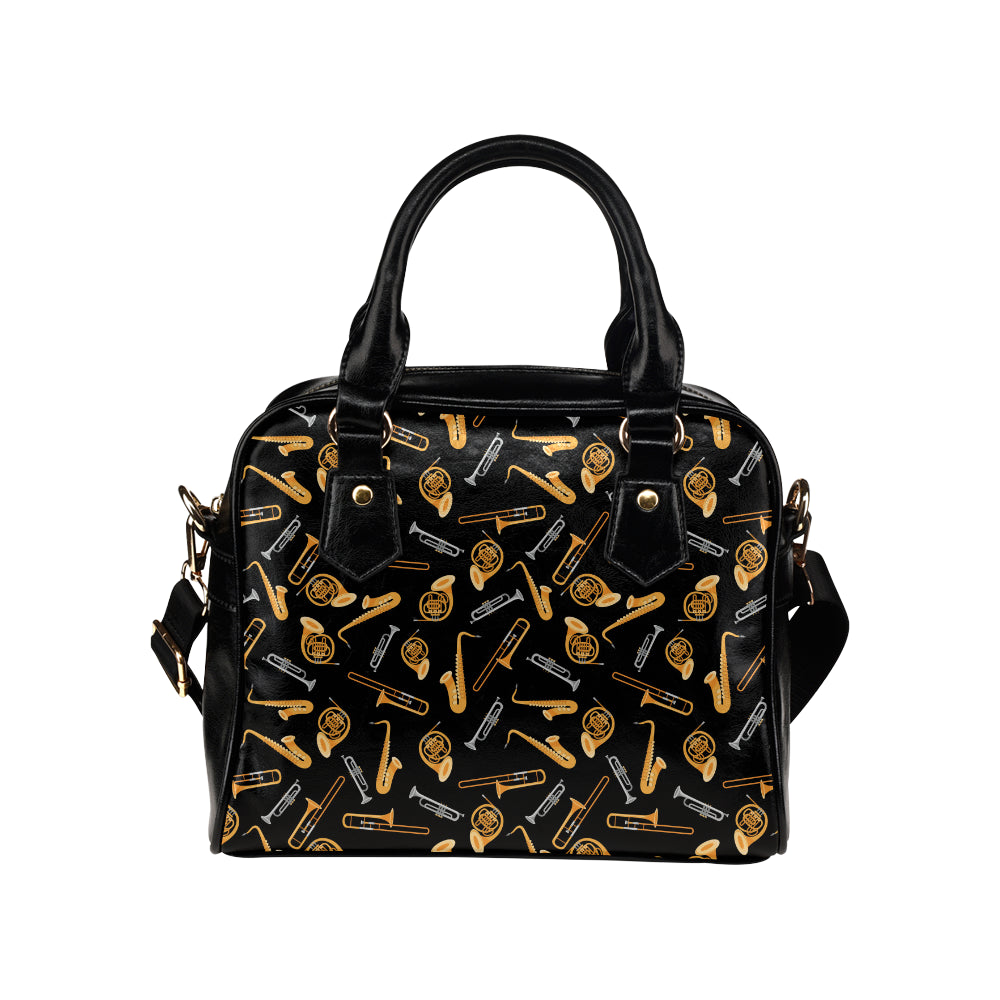 Jazz Pattern Print Design 01 Shoulder Handbag