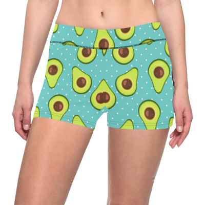 Avocado Pattern Print Design AC012 Yoga Shorts