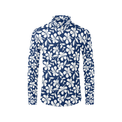 Hibiscus Pattern Print Design HB031 Men's Long Sleeve Shirt