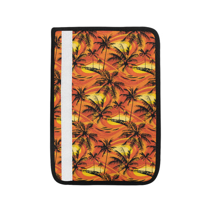 Palm Tree Pattern Print Design A02 Car Seat Belt Cover