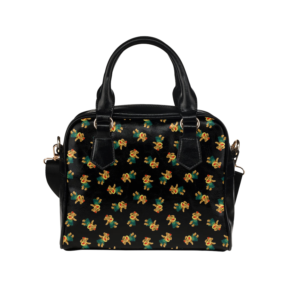 Hula Bear Pattern Print Design 06 Shoulder Handbag