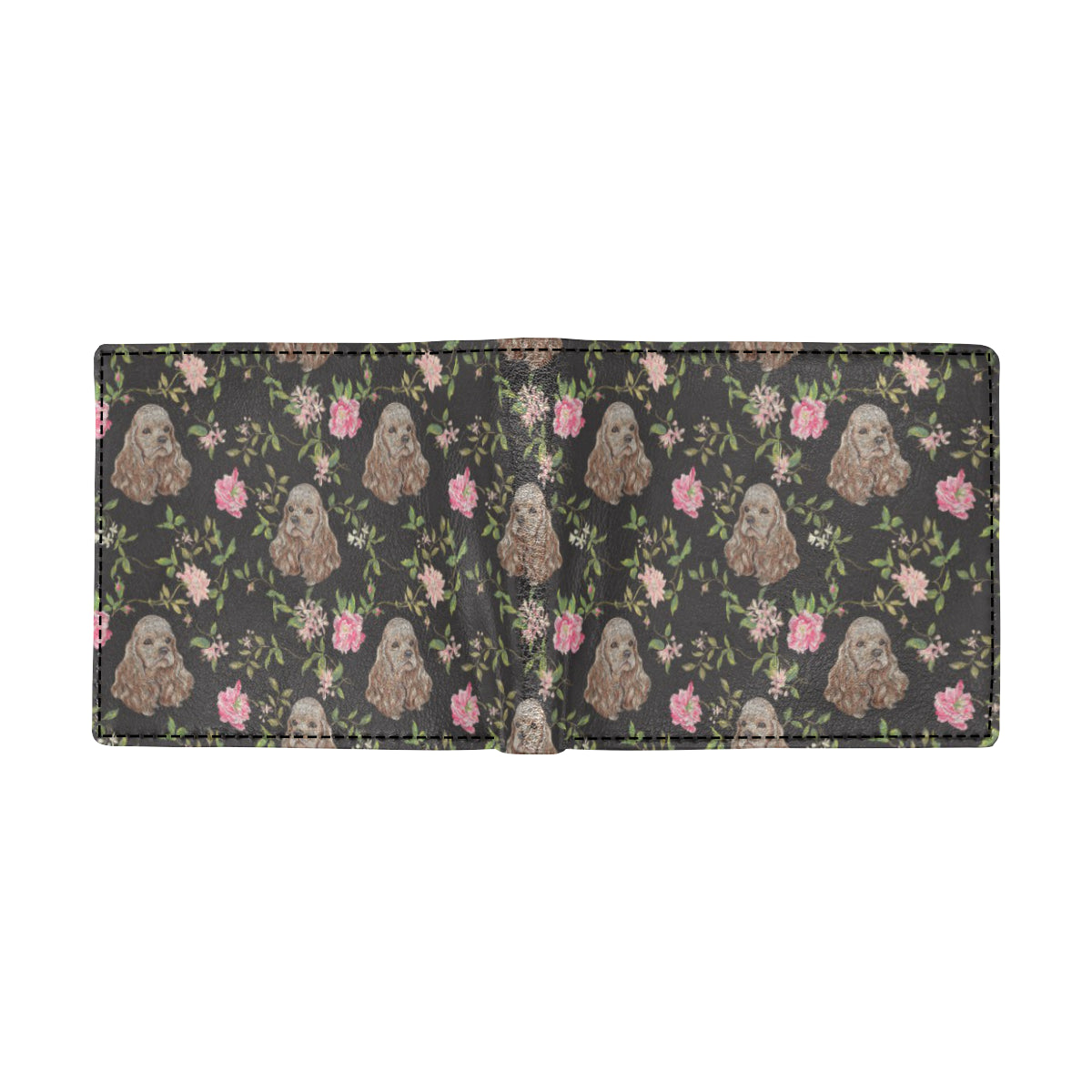 Cocker Pattern Print Design 03 Men's ID Card Wallet