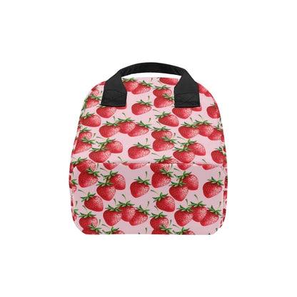 Strawberry Pattern Print Design SB03 Insulated Lunch Bag