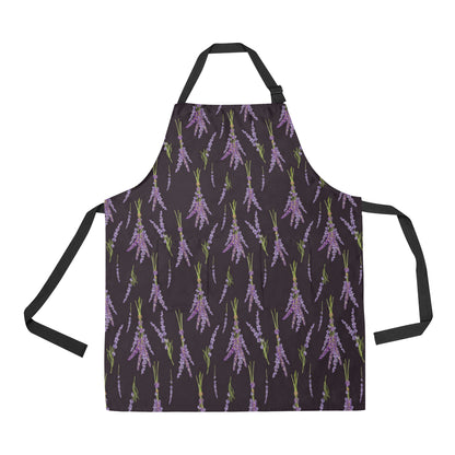 Lavender Pattern Print Design LV05 Apron with Pocket
