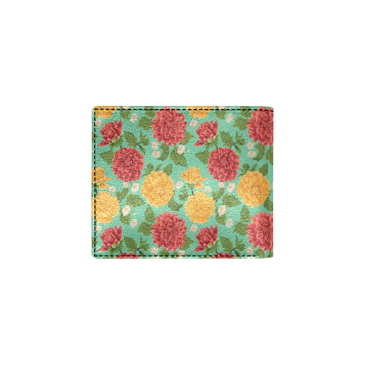 Dahlia Pattern Print Design DH011 Men's ID Card Wallet