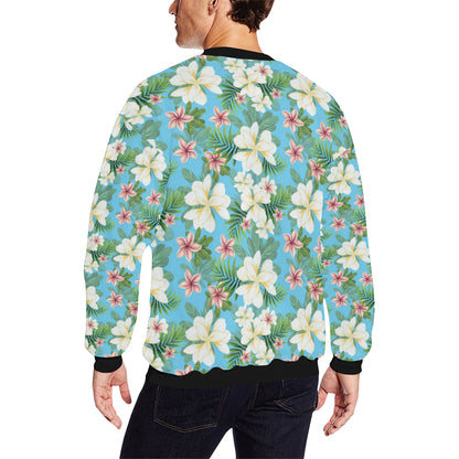 Plumeria Pattern Print Design PM028 Men Long Sleeve Sweatshirt