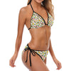 White Plumeria Pattern Print Design PM011 Bikini