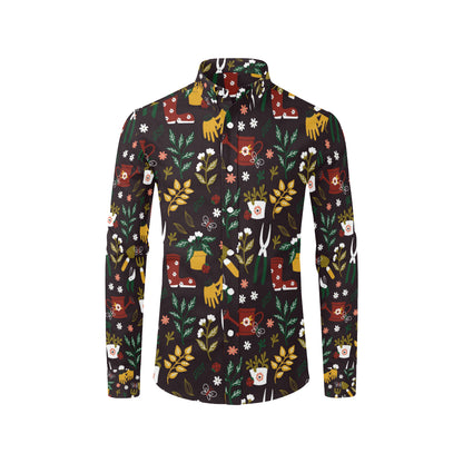 Gardening Pattern Print Design G05 Men's Long Sleeve Shirt