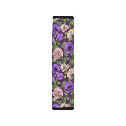 Lisianthus Pattern Print Design LT03 Car Seat Belt Cover