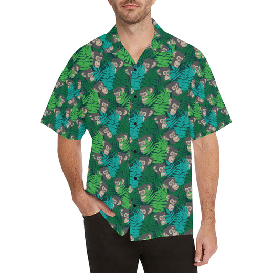 Chimpanzee Pattern Print Design 01 Men's Hawaiian Shirt
