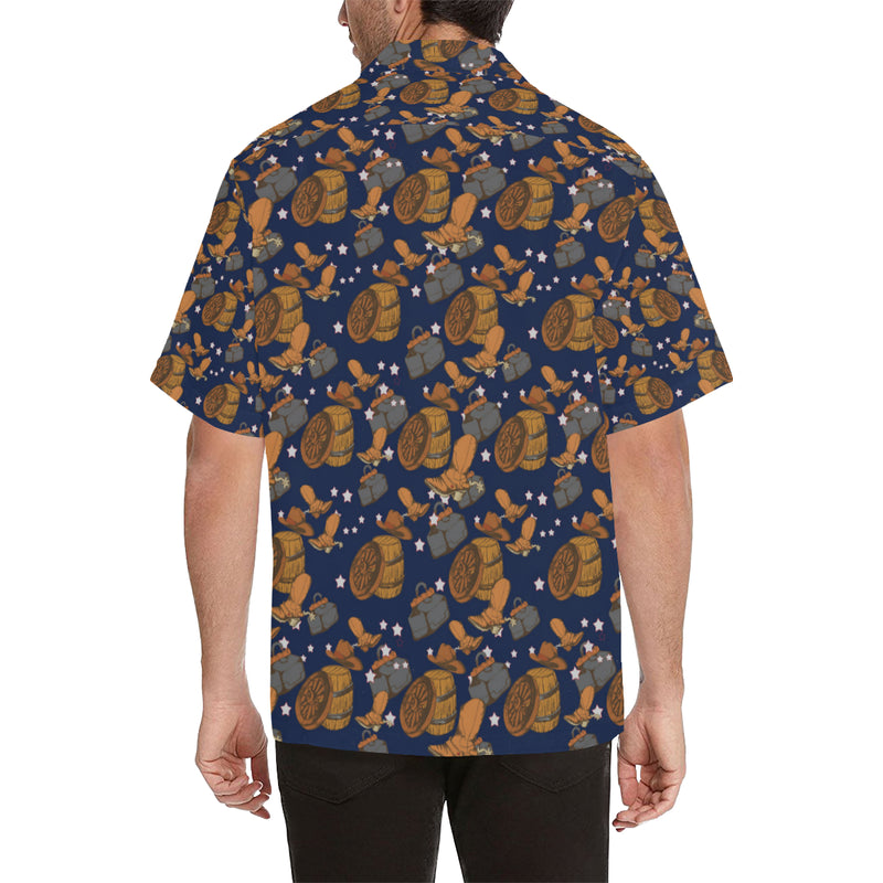 Cowboy Pattern Print Design 03 Men's Hawaiian Shirt