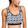 Hibiscus Pattern Print Design HB013 Sports Bra