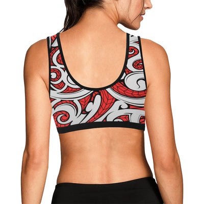 Maori Polynesian Themed Design Print Sports Bra