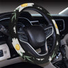 Daisy Pattern Print Design DS07 Steering Wheel Cover with Elastic Edge