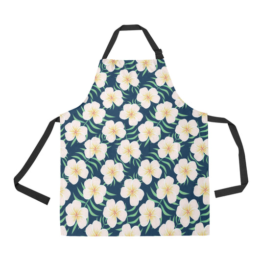 Pink Plumeria Pattern Print Design PM016 Apron with Pocket
