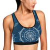 Nautical Compass Print Sports Bra