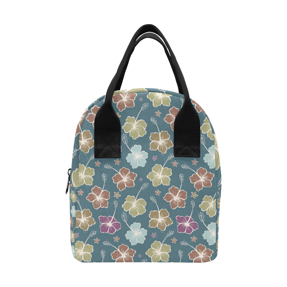 Hibiscus Pattern Print Design HB033 Insulated Lunch Bag