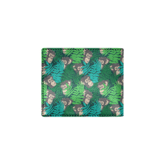 Chimpanzee Pattern Print Design 01 Men's ID Card Wallet