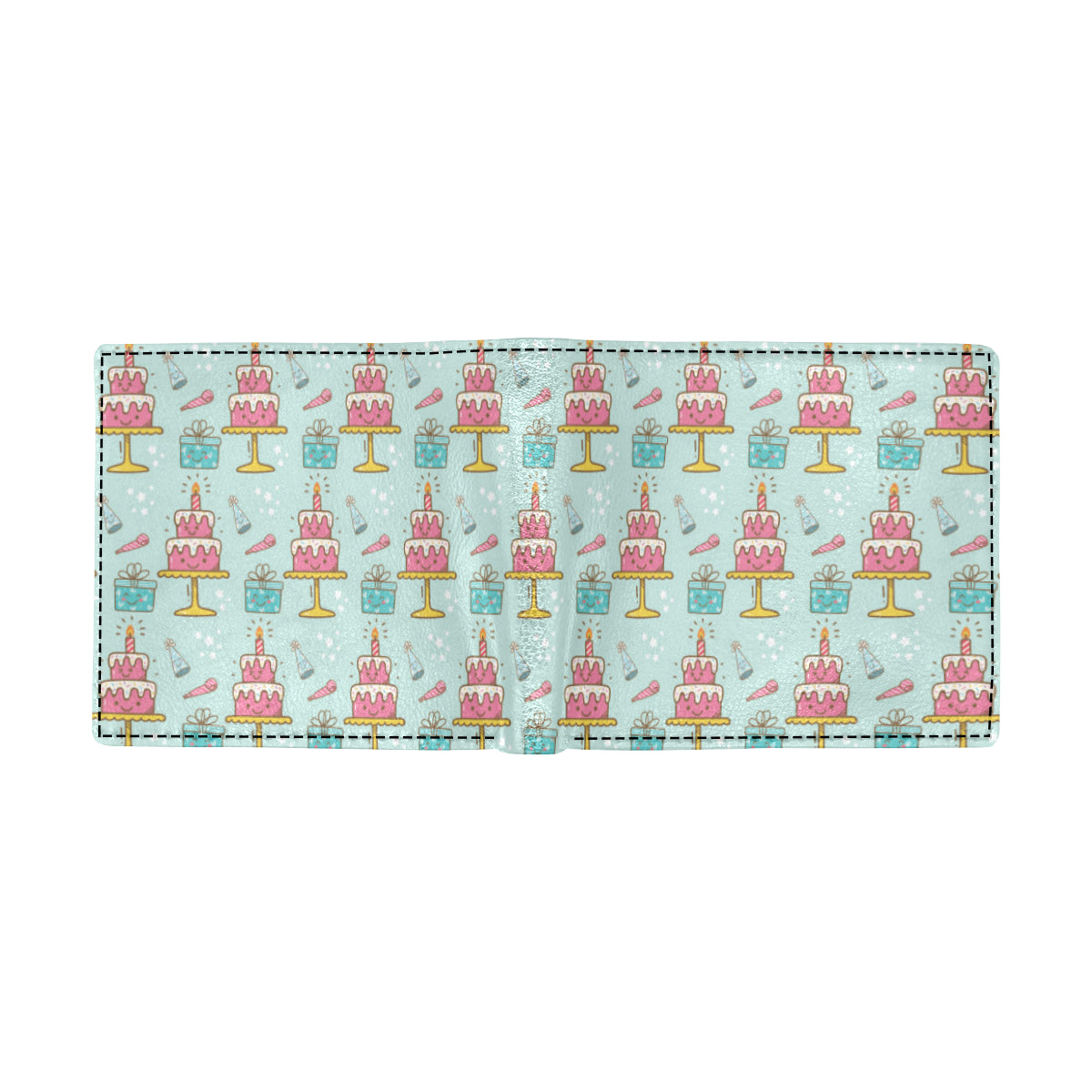 Cake Pattern Print Design 06 Men's ID Card Wallet