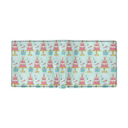 Cake Pattern Print Design 06 Men's ID Card Wallet