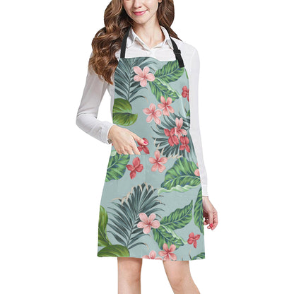 Plumeria Pattern Print Design PM027 Apron with Pocket